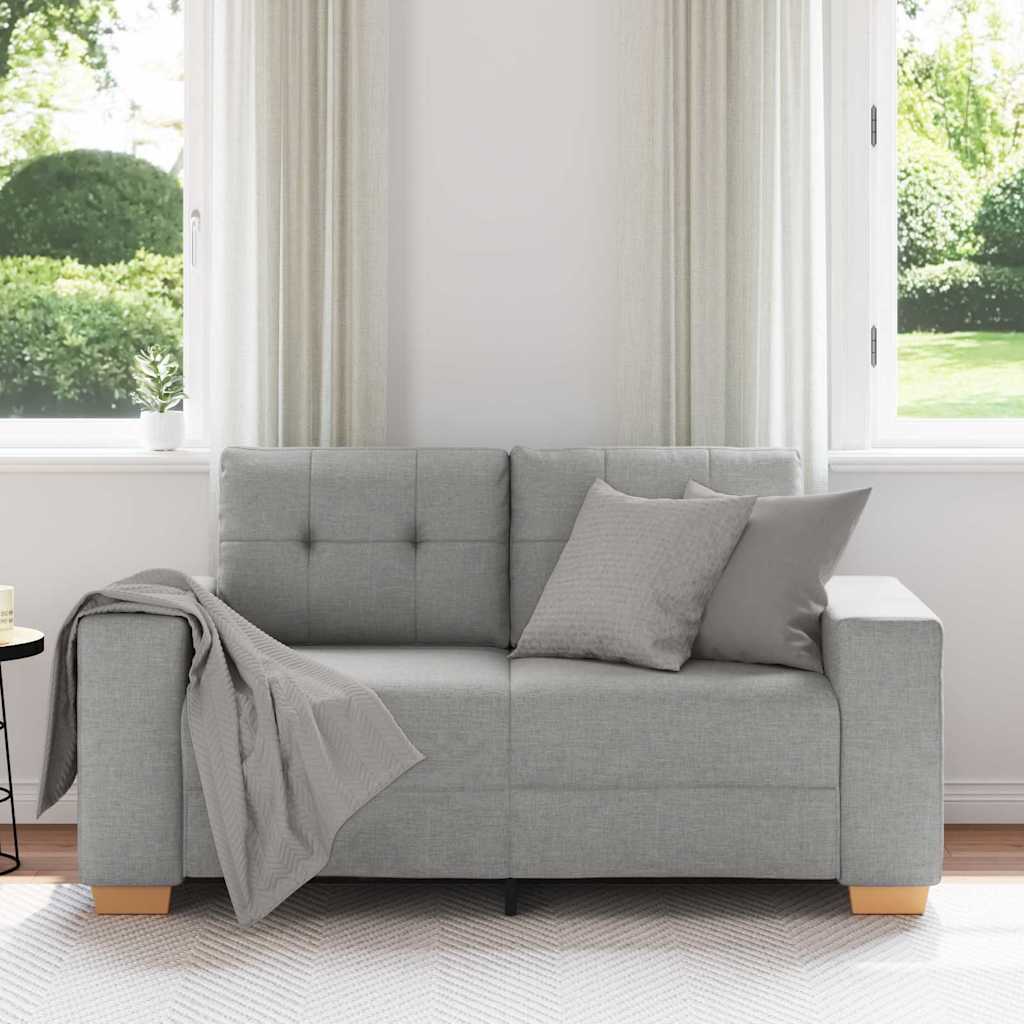 Loveseat Sofa with Cushion Cloud Grey Fabric